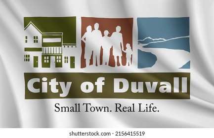 Flag Duvall Washington Usa Realistic Waving Stock Vector (Royalty Free ...