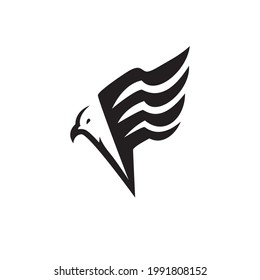 flag eagle logo modern and minimalist