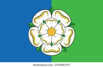 The flag of the East Riding of Yorkshire ceremonial county of England. Vector illustration 