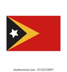 Flagge von Osttimor, in Vektorgrafik dargestellt und gefärbt