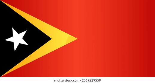 Flag of East Timor Timor-Leste. vector element