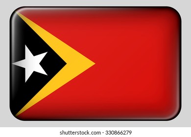 Flag of East Timor. Vector.