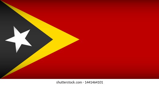 Flag of East Timor. Vector illustration. Patriotic background.