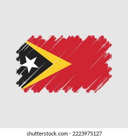 Flag of East Timor vector illustration