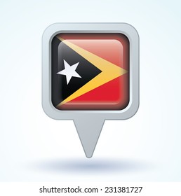  Flag of East Timor, vector illustration
