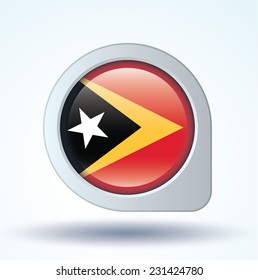 Flag of East Timor, vector illustration