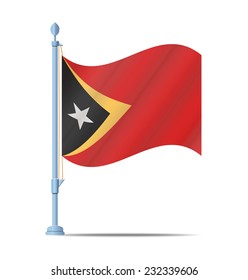 Flag of East Timor vector illustration