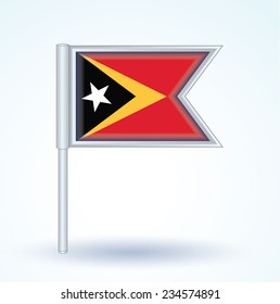 Flag of East Timor, vector illustration