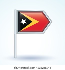 Flag of East Timor, vector illustration