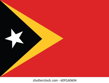Flag of East Timor vector illustration