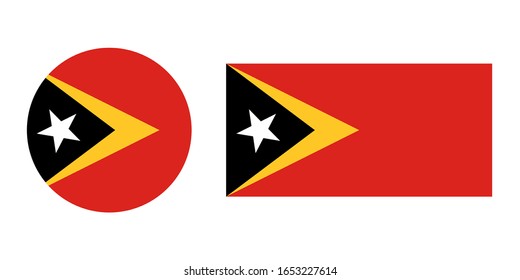 Flag of East Timor vector in official colors and Proportion Correctly.