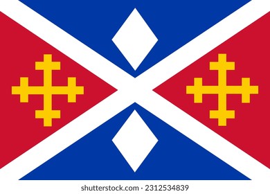 Flag of Echt-Susteren Municipality (Limburg province, Kingdom of the Netherlands, Holland) Ech-Zöstere