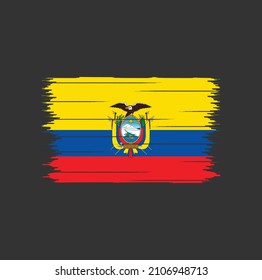 Bandera de Ecuador con estilo grunge