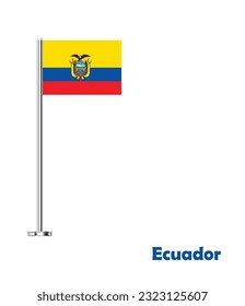 Flag of Ecuador, Table Flag of Ecuador, Vector Illustration.