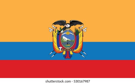 flag of ecuador vector icon illustration eps10