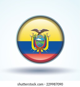  Flag of Ecuador, vector illustration