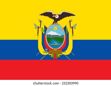 Flag of Ecuador vector illustration
