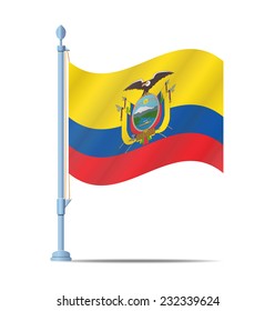 Flag of Ecuador vector illustration