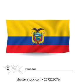 Flag of Ecuador - vector illustration