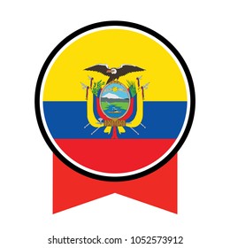 flag of Ecuador,vector illustration of Ecuador flag, official colors and proportion correctly. National Flag of Ecuador, A Flag Illustration within a Sign of the country of Ecuador.