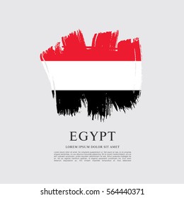 Flag of Egypt, brush stroke background