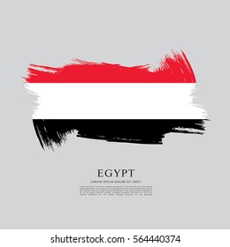 Flag of Egypt, brush stroke background