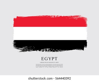 Flag of Egypt, brush stroke background