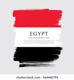 Flag of Egypt, brush stroke background