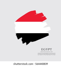 Flag of Egypt, brush stroke background