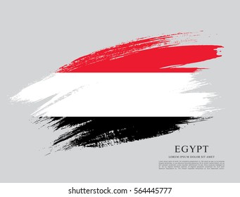 Flag of Egypt, brush stroke background