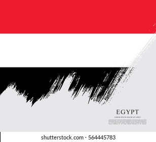 Flag of Egypt, brush stroke background