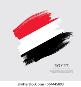 Flag of Egypt, brush stroke background