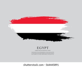 Flag of Egypt, brush stroke background