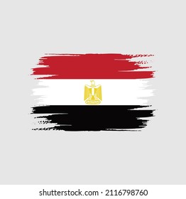 Flagge Ägyptens mit Pinselstil