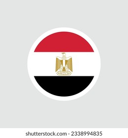 Flag of Egypt. The Egyptian tricolor flag with an eagle in the center. State symbol of the Arab Republic of Egypt.