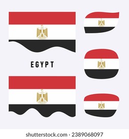 Flag of Egypt Flat Vector