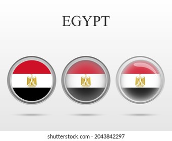 Flag of Egypt in the form of a circle