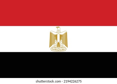 Flag of Egypt and  illustration 