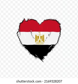 Flag Of Egypt in love texture brush  with transparent background, vector illustration in eps file