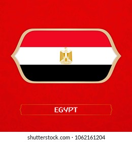 flag of Egypt is made in Football world cup style