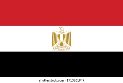 Flag of Egypt vector illustration