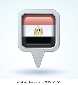 Flag of Egypt, vector illustration