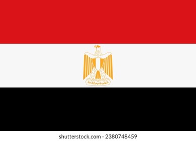 Flag of Egypt, vector illustration.