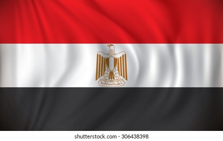 Flagge Ägyptens - Vektorgrafik
