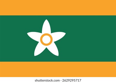 The flag of Ehime prefecture, Japan, vector design