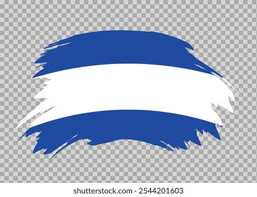 Flag of El Salvador with distressed paint stroke brush effect on isolated background