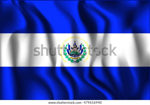 Flag El Salvador Rectangular Shape Icon Stock Vector (Royalty Free ...