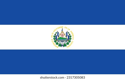 Flag of El Salvador - Vector illustration.