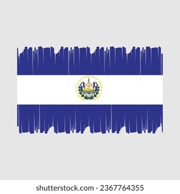 Flag of El Salvador Vector Illustration