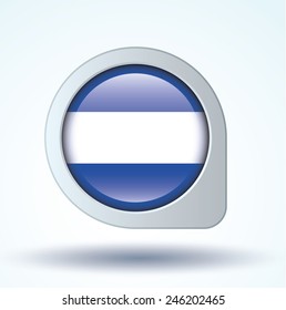  Flag of  El Salvador, vector illustration